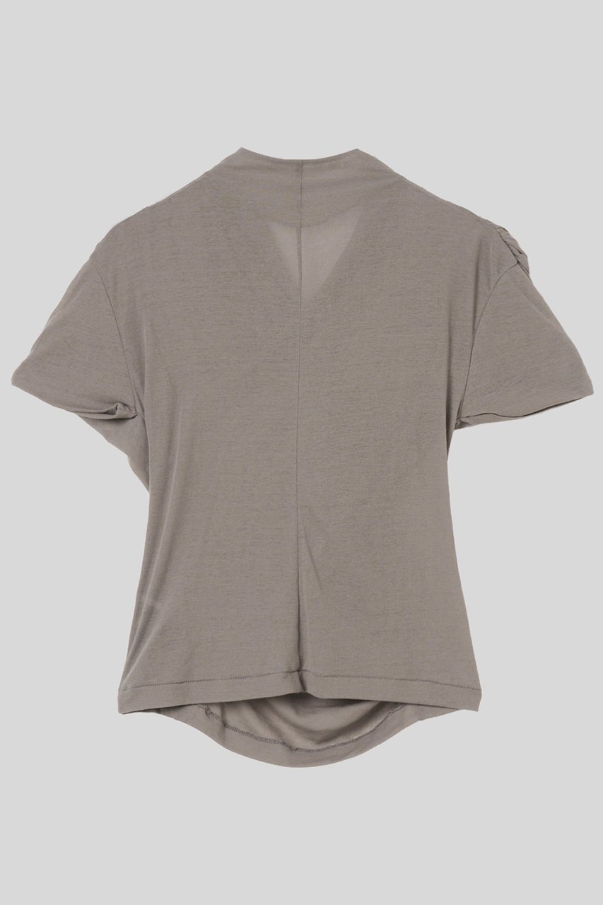 【イロット/IIROT】のskin touch シャーリング トップス 人気、トレンドファッション・服の通販 founy(ファニー) 　ファッション　Fashion　レディースファッション　Fashion for Women　トップス・カットソー　Cut & Sew Tops　シャツ・ブラウス・オフィスカジュアル　Elegant Blouses & Button-Ups　ロングTシャツ・Tシャツ　Longline T-Shirts & Tees　カットソー・ベーシックTシャツ　Cut-and-Sewn Tops / Stretch Tees & Basics　シアー　Sheer, See-Through　シャーリング　Shirring, Ruched　ショート　Short, Short Length　スリーブ　Sleeve, Long Sleeve / Short Sleeve　エレガント 上品　Elegant　other-2|ID: prp329100004908980 ipo3291000000036772122