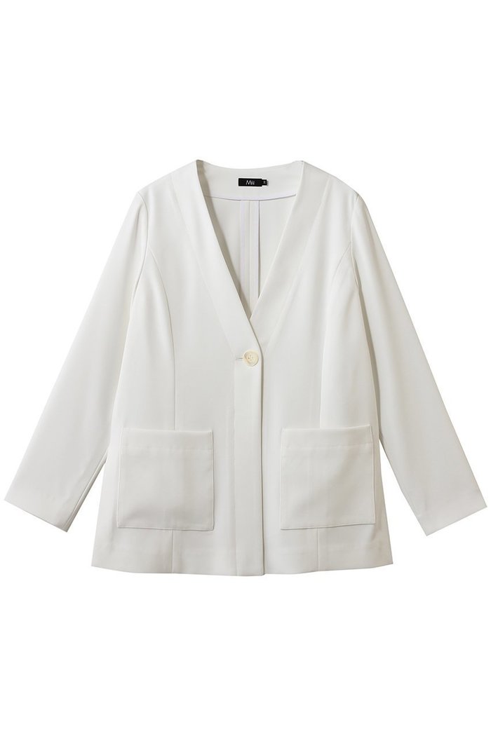 【エムフィル/M Fil】のトリアセ ボディシェル ノーカラージャケット インテリア・キッズ・メンズ・レディースファッション・服の通販 founy(ファニー) https://founy.com/ ファッション Fashion レディースファッション Fashion for Women アウター Coat / Outerwear Collection レディースジャケット・軽アウター Jackets ノーカラージャケット / シンプル上品コーデ Collarless Jackets カーディガン Cardigan, Knitwear シンプル Simple, Minimal ジャケット Jacket, Outerwear ストレッチ Stretch, Stretchy Fabric スリット Slit, Slit Detail ドレープ Drape, Draping Fabric ワイド Wide, Wide Fit 夏 Summer |ID: prp329100004908996 ipo3291000000036772272