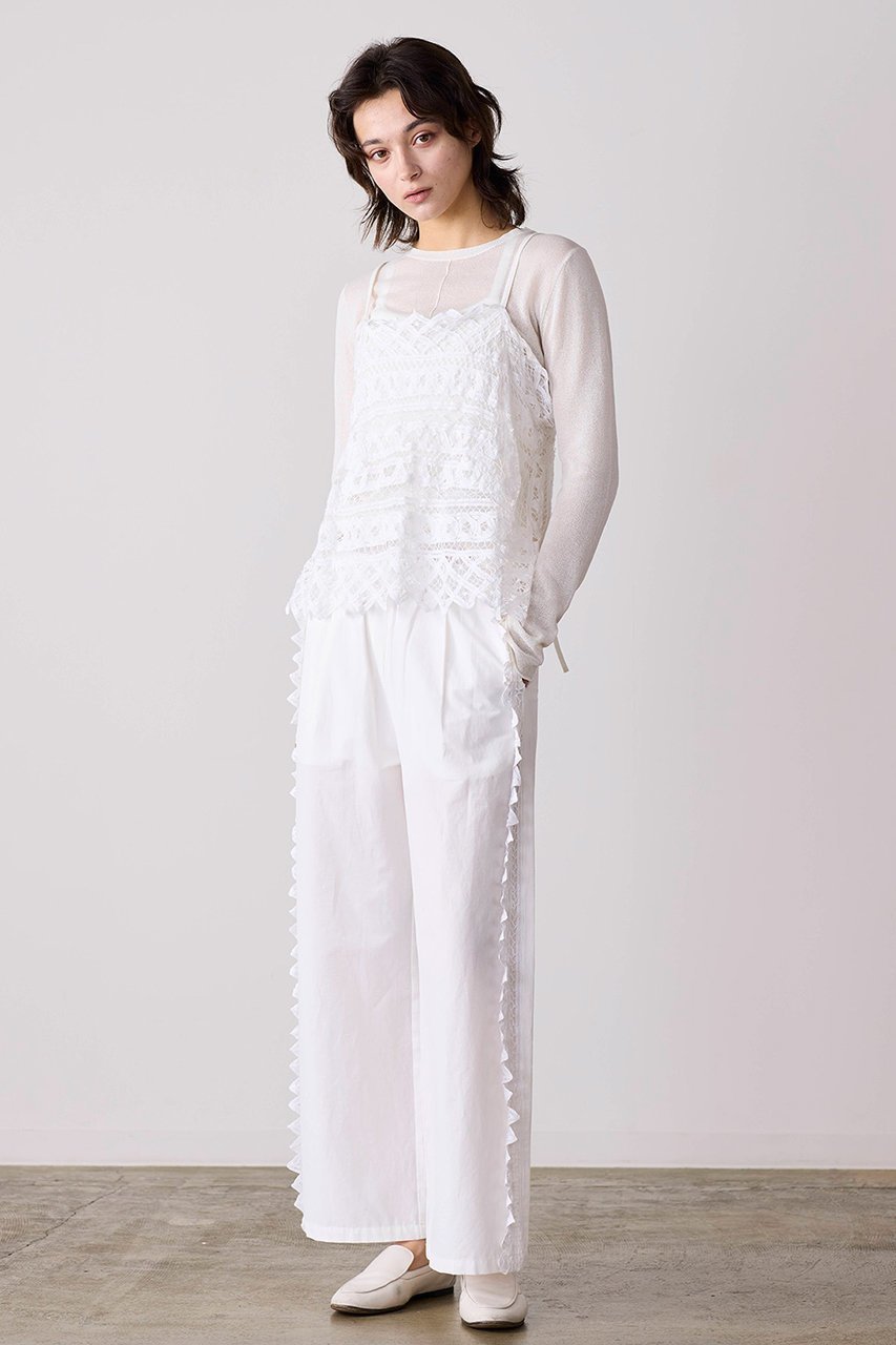 【マリリンムーン/MARILYN MOON】の【SOI-MeME】コードレースラインパンツ 人気、トレンドファッション・服の通販 founy(ファニー) ファッション Fashion レディースファッション Fashion for Women パンツ Pants & Trousers おすすめ Recommended / Our Picks キャミソール Camisole, Spaghetti Strap Top ジャケット Jacket, Outerwear ストレッチ Stretch, Stretchy Fabric リュクス Luxury, Elegant, High-End, Chic レース Lace, Lace Fabric other-6|ID: prp329100004909009 ipo3291000000036772418