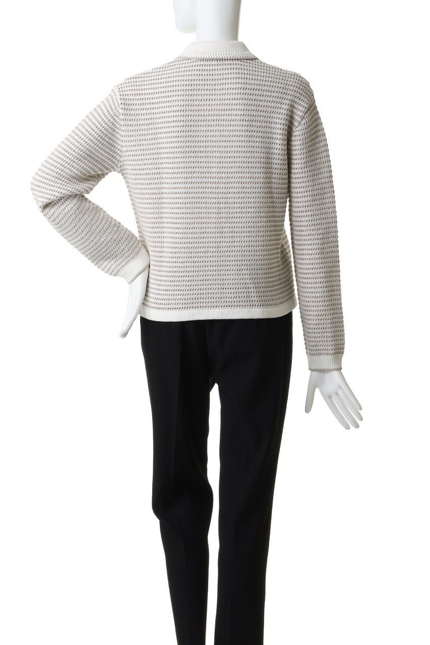 【メゾン キツネ/MAISON KITSUNE】のLACE KNIT STRIPED カーディガン 人気、トレンドファッション・服の通販 founy(ファニー) 　ファッション　Fashion　レディースファッション　Fashion for Women　トップス・カットソー　Cut & Sew Tops　ニット　Knit Tops & Sweaters　カーディガン・羽織り　Layered Style Cardigans　カジュアルプルオーバー・ニットトップス　Pullovers & Knit Tops / Casual Pullovers　カーディガン　Cardigan, Knitwear　ストライプ　Stripe, Striped Pattern　スラックス　Slacks, Dress Pants　スリーブ　Sleeve, Long Sleeve / Short Sleeve　デニム　Denim, Jeans Material　レース　Lace, Lace Fabric　ロング　Long, Long-Length　夏　Summer　春　Spring　S/S・春夏　SS, Spring/Summer, Warm Season　other-4|ID: prp329100004909035 ipo3291000000036772733