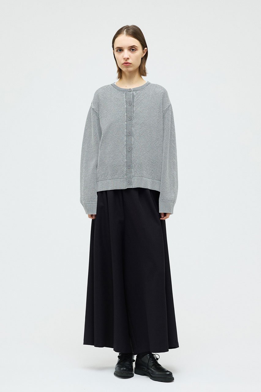 【ミズイロ インド/mizuiro ind】のstone wash mesh crew neck C/D カーディガン 人気、トレンドファッション・服の通販 founy(ファニー) 　ファッション　Fashion　レディースファッション　Fashion for Women　トップス・カットソー　Cut & Sew Tops　ニット　Knit Tops & Sweaters　カーディガン・羽織り　Layered Style Cardigans　ウォッシュ　Washed Finish　カーディガン　Cardigan, Knitwear　トレンド　Trend, Trending Now　ベーシック　Basic, Essential　other-6|ID: prp329100004909040 ipo3291000000036772826