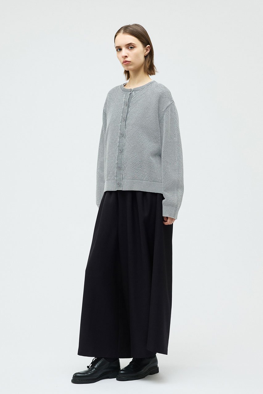 【ミズイロ インド/mizuiro ind】のstone wash mesh crew neck C/D カーディガン 人気、トレンドファッション・服の通販 founy(ファニー) 　ファッション　Fashion　レディースファッション　Fashion for Women　トップス・カットソー　Cut & Sew Tops　ニット　Knit Tops & Sweaters　カーディガン・羽織り　Layered Style Cardigans　ウォッシュ　Washed Finish　カーディガン　Cardigan, Knitwear　トレンド　Trend, Trending Now　ベーシック　Basic, Essential　other-7|ID: prp329100004909040 ipo3291000000036772828
