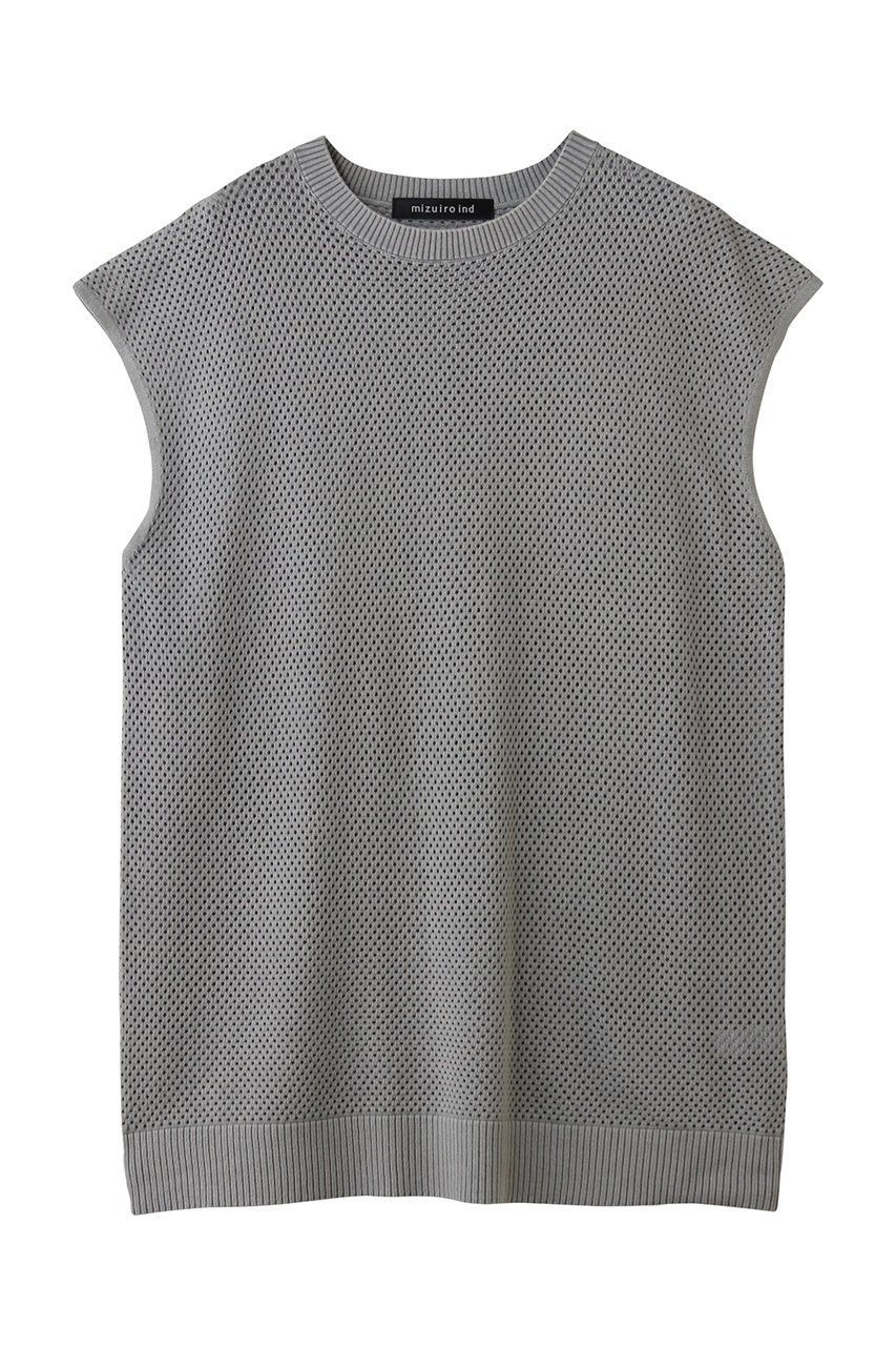 【ミズイロ インド/mizuiro ind】のstone wash mesh long vest ベスト インテリア・キッズ・メンズ・レディースファッション・服の通販 founy(ファニー) 　ファッション　Fashion　レディースファッション　Fashion for Women　トップス・カットソー　Cut & Sew Tops　ニット　Knit Tops & Sweaters　ベスト&ジレ / 重ね着スタイル　Vests & Gilets　カジュアルプルオーバー・ニットトップス　Pullovers & Knit Tops / Casual Pullovers　ウォッシュ　Washed Finish　カットソー　Cut and Sewn Top　ベスト　Vest, Waistcoat　メッシュ　Mesh, Net Fabric　ワイド　Wide, Wide Fit　gray|ID: prp329100004909043 ipo3291000000036772836