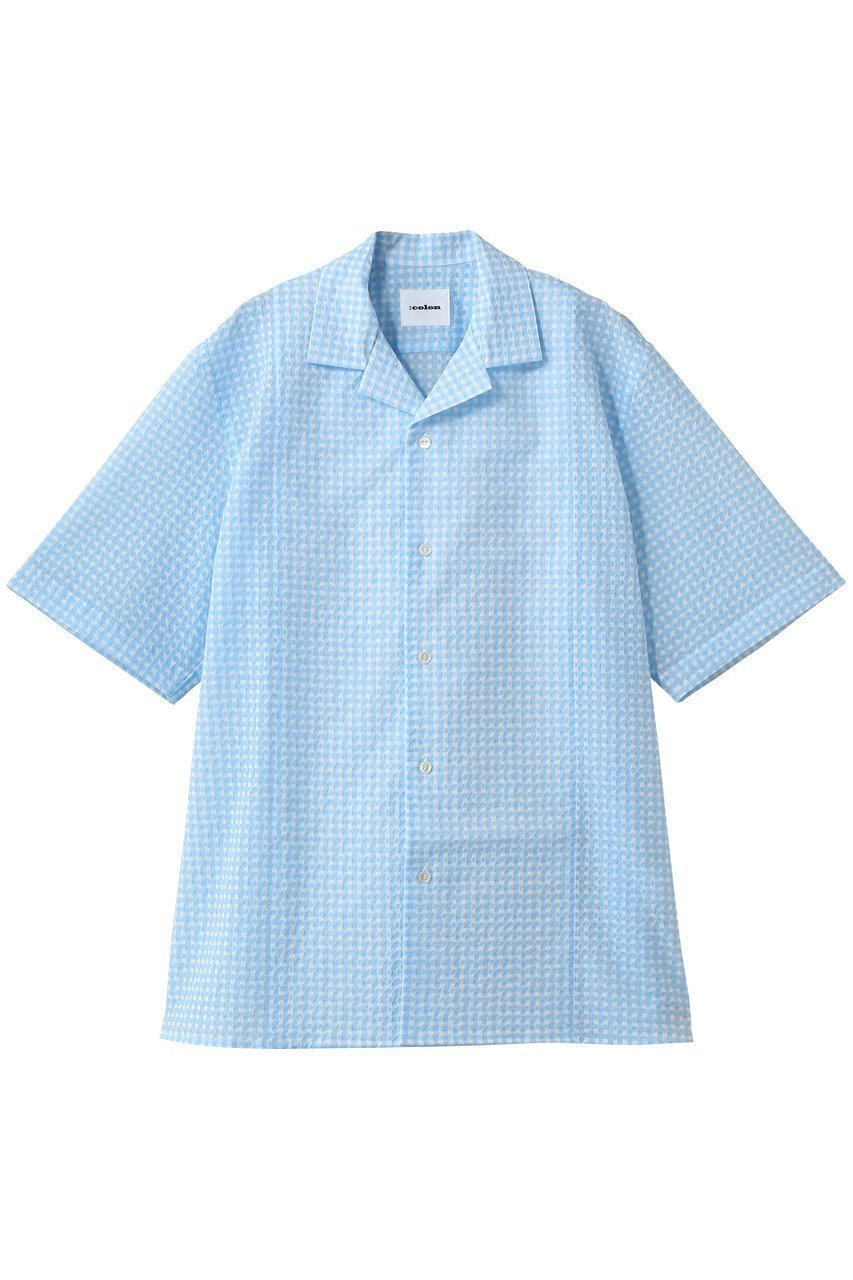 【コロン/:colon / MEN】の【MEN】Kyoto Ripple オープンカラーシャツ インテリア・キッズ・メンズ・レディースファッション・服の通販 founy(ファニー) 　ファッション　Fashion　メンズファッション　Fashion for Men　ショート　Short, Short Length　シンプル　Simple, Minimal　スラックス　Slacks, Dress Pants　スリーブ　Sleeve, Long Sleeve / Short Sleeve　モダン　Modern, Contemporary　Lt.BluexWhite|ID: prp329100004909053 ipo3291000000036772908