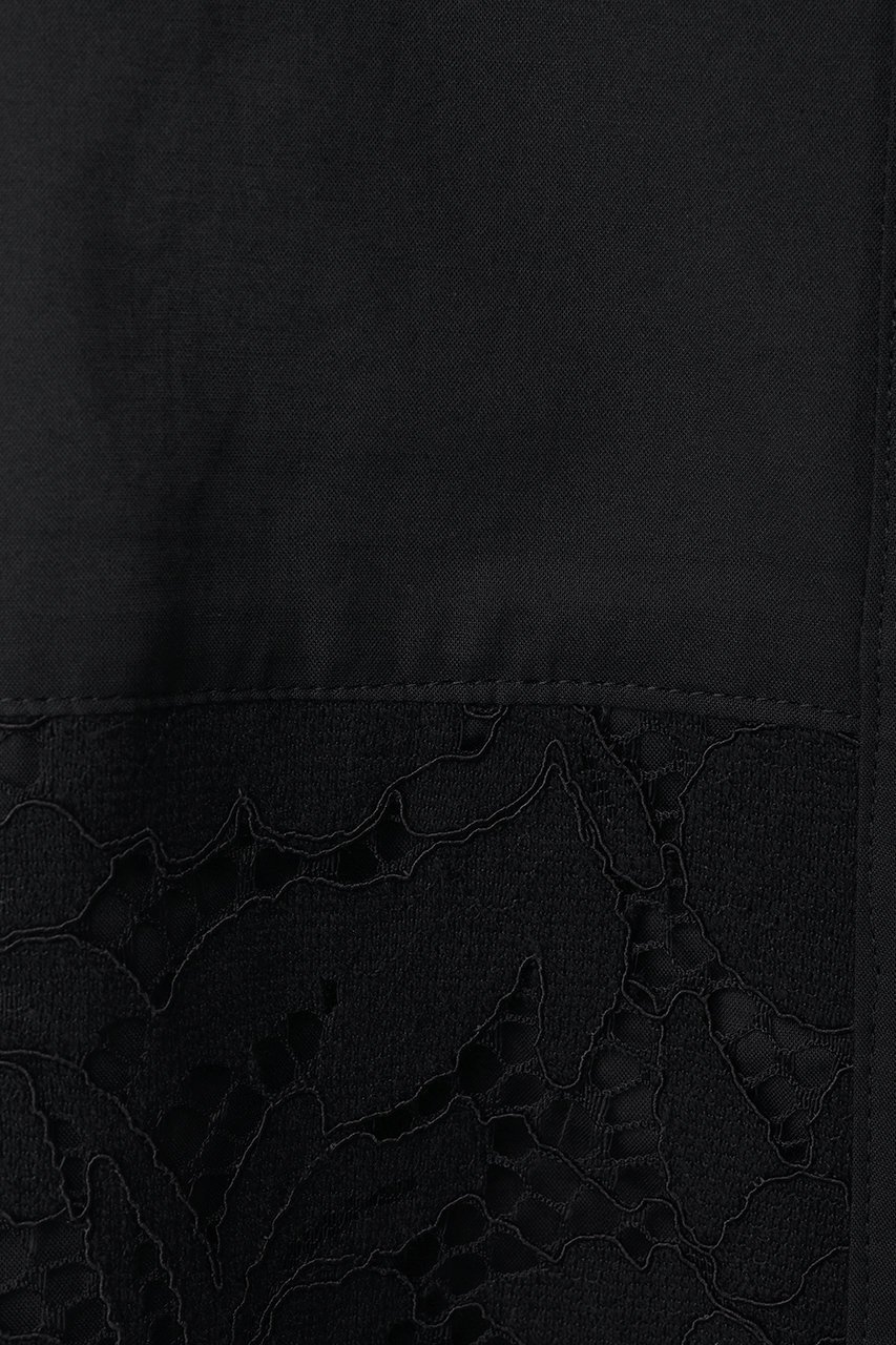 【ミディウミソリッド/MIDIUMISOLID】のlace combi shirt OP ワンピース 人気、トレンドファッション・服の通販 founy(ファニー) 　ファッション　Fashion　レディースファッション　Fashion for Women　ワンピース　Dresses　チュニック　Tunic Tops & Dresses　エレガント 上品　Elegant　ジュエリー　Jewelry, Accessories　ストレート　Straight, Straight Cut　チュニック　Tunic, Long Top　フラワー　Flower, Floral　モチーフ　Motif, Design Theme　リボン　Ribbon, Bow　レース　Lace, Lace Fabric　ロング　Long, Long-Length　other-6|ID: prp329100004909131 ipo3291000000036773680