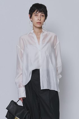 【プルミエ アロンディスモン/1er Arrondissement】のシアーテンセルシャツ 人気、トレンドファッション・服の通販 founy(ファニー) ファッション Fashion レディースファッション Fashion for Women トップス・カットソー Cut & Sew Tops シャツ・ブラウス・オフィスカジュアル Elegant Blouses & Button-Ups シアー Sheer, See-Through スリーブ Sleeve, Long Sleeve / Short Sleeve ロング Long, Long-Length 新作・新入荷 New Arrivals / New In |ID:prp329100004909139