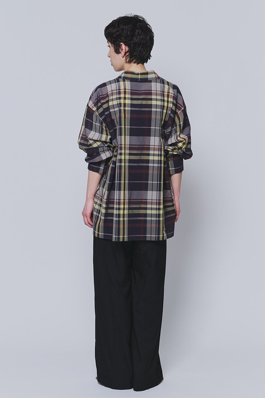 【プルミエ アロンディスモン/1er Arrondissement】のシアーチェックシャツ 人気、トレンドファッション・服の通販 founy(ファニー) 　ファッション　Fashion　レディースファッション　Fashion for Women　トップス・カットソー　Cut & Sew Tops　シャツ・ブラウス・オフィスカジュアル　Elegant Blouses & Button-Ups　スリーブ　Sleeve, Long Sleeve / Short Sleeve　ロング　Long, Long-Length　エレガント 上品　Elegant　羽織　Haori, Light Jacket　other-5|ID: prp329100004909142 ipo3291000000036773834