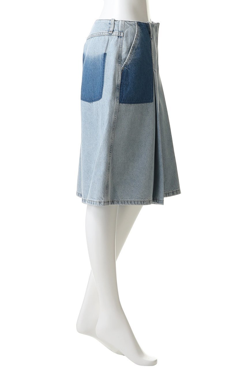 【スリーワン フィリップリム/3.1 Phillip Lim】のゴースト パッチ ライトウェイト デニム バミューダ ショーツ 人気、トレンドファッション・服の通販 founy(ファニー) 　ファッション　Fashion　レディースファッション　Fashion for Women　パンツ　Pants & Trousers　ショートパンツ・ハーフパンツ　High-Waisted & Relaxed Shorts　ウォッシュ　Washed Finish　クラシック　Classic, Timeless Style　ショーツ　Shorts, Short Pants　ショート　Short, Short Length　デニム　Denim, Jeans Material　パッチ　Patch, Appliqué　フレア　Flare, Flared　ポケット　Pocket, Pocket Detail　モダン　Modern, Contemporary　軽量　Lightweight, Ultra Light　other-3|ID: prp329100004909177 ipo3291000000036774144