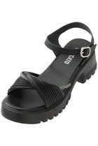 【スタッカート/STACCATO】のクレープツイストタンクソールサンダル ブラック|ID: prp329100004909215 ipo3291000000036774450