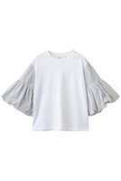 【アダワス/ADAWAS】のコットン ジャージー Tシャツ 人気、トレンドファッション・服の通販 founy(ファニー) ファッション Fashion レディースファッション Fashion for Women トップス・カットソー Cut & Sew Tops シャツ・ブラウス・オフィスカジュアル Elegant Blouses & Button-Ups ロングTシャツ・Tシャツ Longline T-Shirts & Tees カットソー・ベーシックTシャツ Cut-and-Sewn Tops / Stretch Tees & Basics ショート Short, Short Length シルケット Silket, Silky Cotton スリーブ Sleeve, Long Sleeve / Short Sleeve タイプライター Typewriter Fabric, Crisp Cotton フレア Flare, Flared エレガント 上品 Elegant ビジネス 仕事 通勤 Business / Work / Commuting |ID:prp329100004909244
