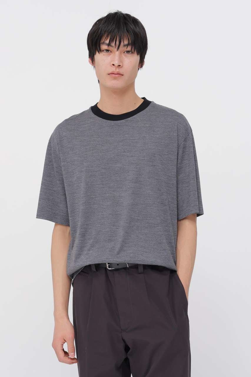 【その他のブランド/Other】のSUPERFINE MERINO JERSEY TOP インテリア・キッズ・メンズ・レディースファッション・服の通販 founy(ファニー) 　ファッション　Fashion　レディースファッション　Fashion for Women　トップス・カットソー　Cut & Sew Tops　シャツ・ブラウス・オフィスカジュアル　Elegant Blouses & Button-Ups　ロングTシャツ・Tシャツ　Longline T-Shirts & Tees　カットソー・ベーシックTシャツ　Cut-and-Sewn Tops / Stretch Tees & Basics　ショート　Short, Short Length　スポーティ　Sporty, Casual Athletic　スリーブ　Sleeve, Long Sleeve / Short Sleeve　ハイネック　High Neck, Mock Neck　新作・新入荷　New Arrivals / New In　グレー|ID: prp329100004909253 ipo3291000000036774834