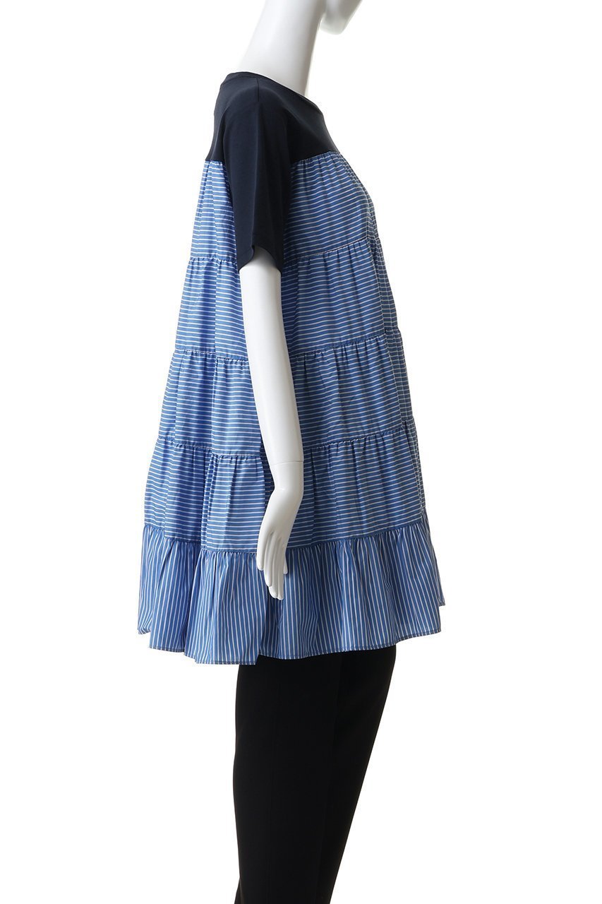 【アダワス/ADAWAS】のティアード ストライプ チュニック 人気、トレンドファッション・服の通販 founy(ファニー) 　ファッション　Fashion　レディースファッション　Fashion for Women　ワンピース　Dresses　チュニック　Tunic Tops & Dresses　エアリー　Airy Texture　カットソー　Cut and Sewn Top　ストライプ　Stripe, Striped Pattern　チュニック　Tunic, Long Top　ティアード　Tiered, Tiered Style　ドッキング　Docking, Mixed Material　フェミニン　Feminine, Girly　other-3|ID: prp329100004909256 ipo3291000000036774874