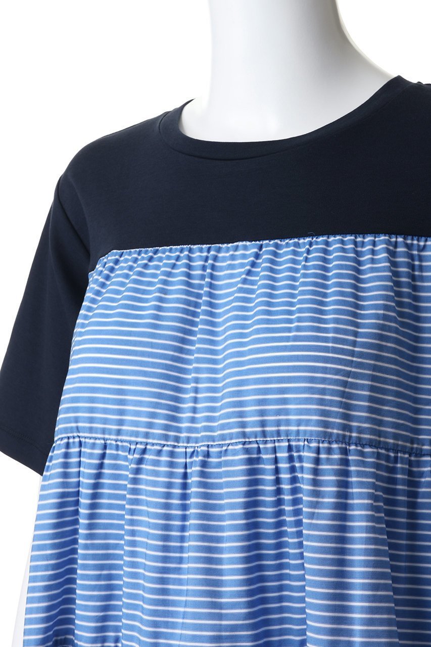 【アダワス/ADAWAS】のティアード ストライプ チュニック 人気、トレンドファッション・服の通販 founy(ファニー) 　ファッション　Fashion　レディースファッション　Fashion for Women　ワンピース　Dresses　チュニック　Tunic Tops & Dresses　エアリー　Airy Texture　カットソー　Cut and Sewn Top　ストライプ　Stripe, Striped Pattern　チュニック　Tunic, Long Top　ティアード　Tiered, Tiered Style　ドッキング　Docking, Mixed Material　フェミニン　Feminine, Girly　other-5|ID: prp329100004909256 ipo3291000000036774878