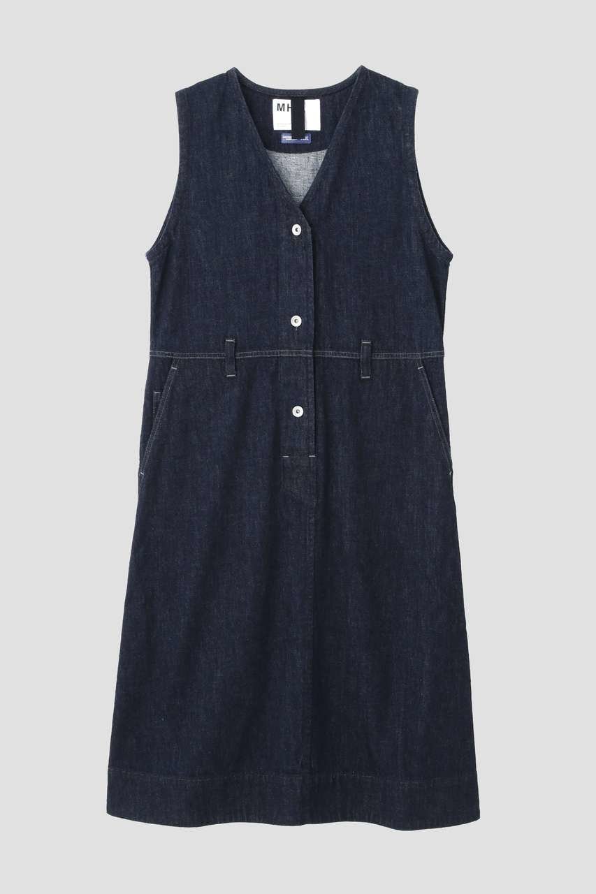 【マーガレットハウエル/MARGARET HOWELL】のCANTON LIGHT DENIM DRESS 人気、トレンドファッション・服の通販 founy(ファニー) 　ファッション　Fashion　レディースファッション　Fashion for Women　ワンピース　Dresses　フォーマル・パーティードレス・結婚式用ドレス　Elegant & Casual Dresses　チュニック　Tunic Tops & Dresses　チュニック　Tunic, Long Top　デニム　Denim, Jeans Material　ドレス　Dress, One-Piece　ネップ　Nepp, Slub Yarn　フレア　Flare, Flared　ループ　Loop, Loop Knit　ロング　Long, Long-Length　ワーク　Workwear, Utility Style　ヴィンテージ　Vintage Style　新作・新入荷　New Arrivals / New In　other-4|ID: prp329100004909258 ipo3291000000036774894