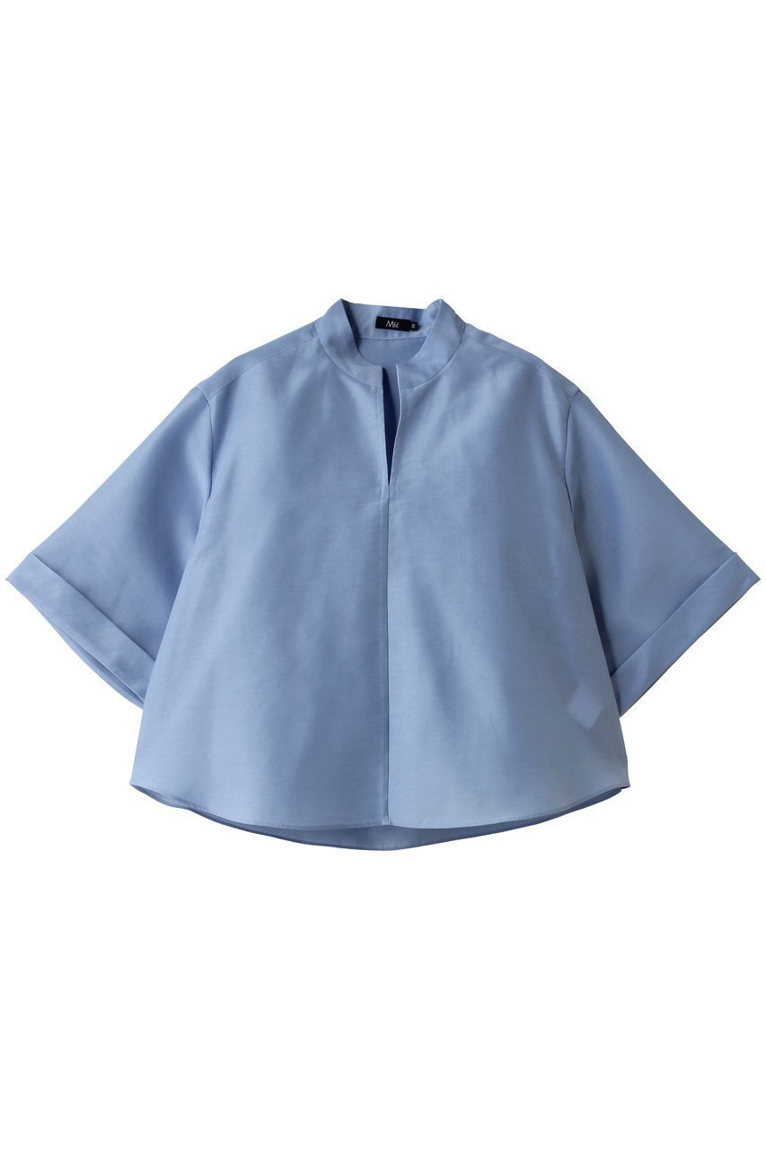 【エムフィル/M Fil】のオーガンジー クロップドブラウス 人気、トレンドファッション・服の通販 founy(ファニー) 　ファッション　Fashion　レディースファッション　Fashion for Women　トップス・カットソー　Cut & Sew Tops　シャツ・ブラウス・オフィスカジュアル　Elegant Blouses & Button-Ups　オーガンジー　Organza Fabric　カフス　Cuff Design　ショート　Short, Short Length　シンプル　Simple, Minimal　スキッパー　Skipper, Open Collar　スリーブ　Sleeve, Long Sleeve / Short Sleeve　 other-1|ID: prp329100004909261 ipo3291000000036774902