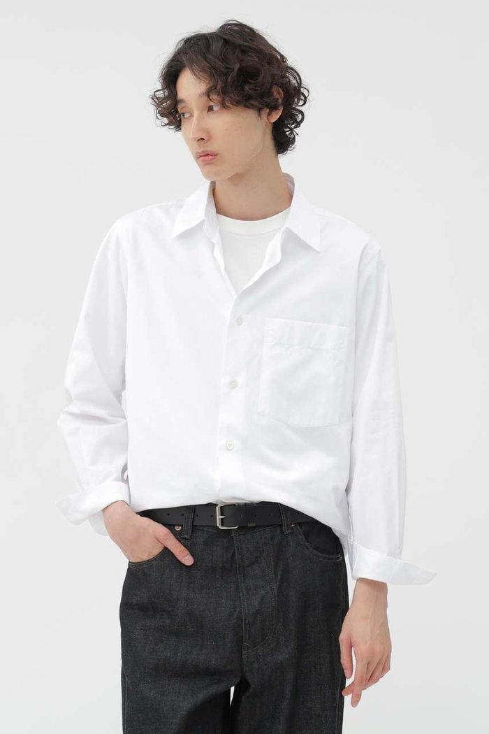 【マーガレット ハウエル/MARGARET HOWELL / MEN】のPLAIN COTTON POPLIN SHIRT インテリア・キッズ・メンズ・レディースファッション・服の通販 founy(ファニー) https://founy.com/ ファッション Fashion レディースファッション Fashion for Women トップス・カットソー Cut & Sew Tops シャツ・ブラウス・オフィスカジュアル Elegant Blouses & Button-Ups コレクション Collection, Seasonal Line シンプル Simple, Minimal スリーブ Sleeve, Long Sleeve / Short Sleeve ロング Long, Long-Length 定番 Standard, Basic Item |ID: prp329100004909265 ipo3291000000036774935