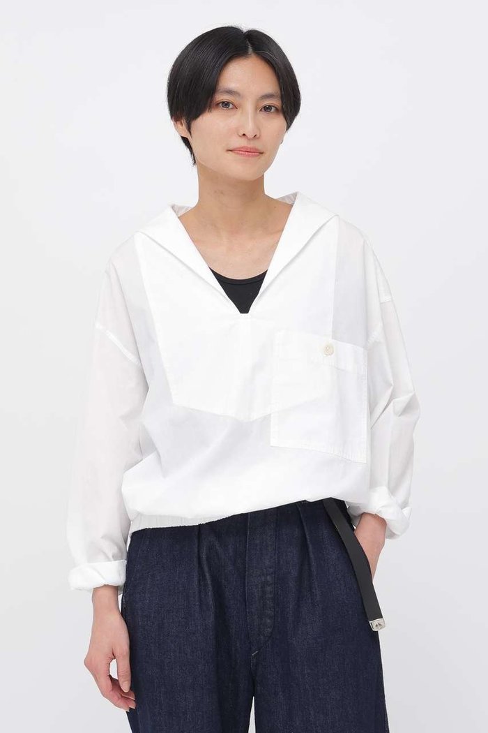 【マーガレットハウエル/MARGARET HOWELL】のGARMENT DYE COTTON SHIRTING SHIRT インテリア・キッズ・メンズ・レディースファッション・服の通販 founy(ファニー) https://founy.com/ ファッション Fashion レディースファッション Fashion for Women トップス・カットソー Cut & Sew Tops シャツ・ブラウス・オフィスカジュアル Elegant Blouses & Button-Ups ギャザー Gathered, Ruffled スリーブ Sleeve, Long Sleeve / Short Sleeve バランス Balance, Style Balance ポケット Pocket, Pocket Detail ロング Long, Long-Length ヴィンテージ Vintage Style |ID: prp329100004909267 ipo3291000000036774963