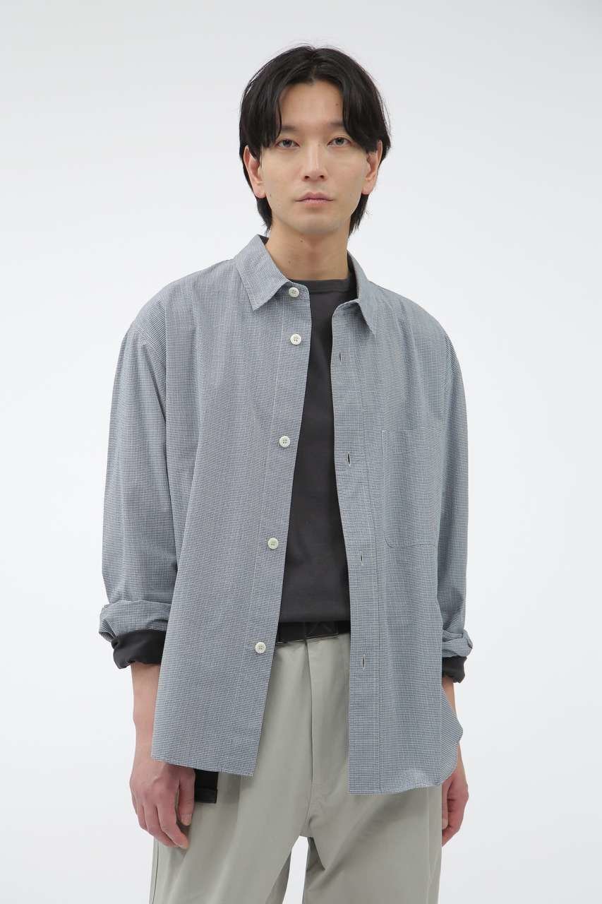 【その他のブランド/Other】のTINY GINGHAM COTTON インテリア・キッズ・メンズ・レディースファッション・服の通販 founy(ファニー) 　ファッション　Fashion　レディースファッション　Fashion for Women　トップス・カットソー　Cut & Sew Tops　シャツ・ブラウス・オフィスカジュアル　Elegant Blouses & Button-Ups　キャラクター　Character, Licensed Characters　ギンガム　Gingham, Gingham Fabric　スリーブ　Sleeve, Long Sleeve / Short Sleeve　チェック　Check, Plaid, Tartan　フィット　Fit, Slim Fit　リラックス　Relax, Relaxed Fit　ロング　Long, Long-Length　再入荷　Restock / Back in Stock　ブルー|ID: prp329100004909271 ipo3291000000036775016