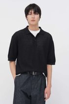 【マーガレット ハウエル/MARGARET HOWELL / MEN】のCOTTON RAMIE PIQUE KNITWEAR ブラック|ID: prp329100004909310 ipo3291000000036775334