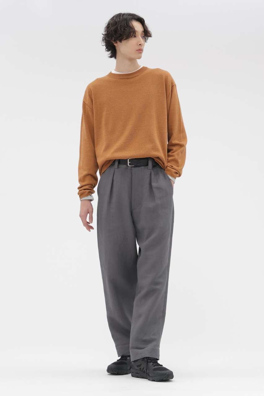 【その他のブランド/Other】のCOMPACT LINEN TWILL TROUSERS インテリア・キッズ・メンズ・レディースファッション・服の通販 founy(ファニー) 　ファッション　Fashion　レディースファッション　Fashion for Women　パンツ　Pants & Trousers　おすすめ　Recommended / Our Picks　セットアップ　Set-Up, Coordinated Outfit　バランス　Balance, Style Balance　プリーツ　Pleats, Pleated　ベーシック　Basic, Essential　ボトム　Bottoms, Lower Wear　リネン　Linen, Linen Fabric　グレー|ID: prp329100004909321 ipo3291000000036775456
