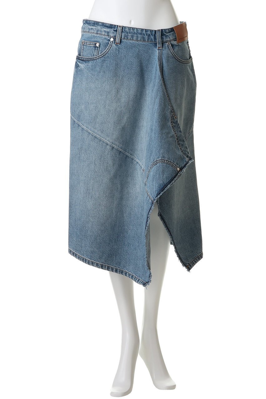 【ステラ マッカートニー/STELLA McCARTNEY】のデコンストラクテッドデニムスカート 人気、トレンドファッション・服の通販 founy(ファニー) 　ファッション　Fashion　レディースファッション　Fashion for Women　スカート　Skirts　デニムスカート・カジュアルスカート　Denim Skirts　デニム　Denim, Jeans Material　パッチワーク　Patchwork, Mixed Fabric　フロント　Front, Front Design　定番　Standard, Basic Item　other-2|ID: prp329100004909343 ipo3291000000036775677