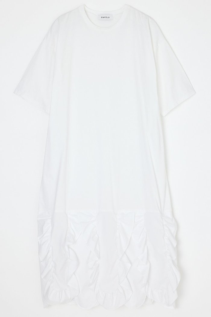 【エンフォルド/ENFOLD】のFRILL-HEM DRESS インテリア・キッズ・メンズ・レディースファッション・服の通販 founy(ファニー) https://founy.com/ ファッション Fashion レディースファッション Fashion for Women ワンピース Dresses フォーマル・パーティードレス・結婚式用ドレス Elegant & Casual Dresses チュニック Tunic Tops & Dresses おすすめ Recommended / Our Picks エレガント 上品 Elegant カットソー Cut and Sewn Top シンプル Simple, Minimal チュニック Tunic, Long Top ドレス Dress, One-Piece フリル Frill, Ruffle ベスト Vest, Waistcoat ロング Long, Long-Length 再入荷 Restock / Back in Stock 夏 Summer |ID: prp329100004909395 ipo3291000000036776111