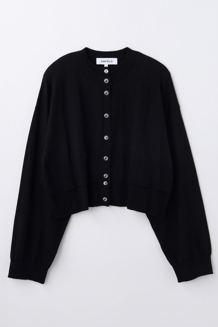 【エンフォルド/ENFOLD】のLAYERED-LIKE-HEM CARDIGAN インテリア・キッズ・メンズ・レディースファッション・服の通販 founy(ファニー) https://founy.com/ ファッション Fashion レディースファッション Fashion for Women トップス・カットソー Cut & Sew Tops カーディガン・羽織り Layered Style Cardigans シャツ・ブラウス・オフィスカジュアル Elegant Blouses & Button-Ups なめらか Smooth, Silky Texture カーディガン Cardigan, Knitwear スリーブ Sleeve, Long Sleeve / Short Sleeve フロント Front, Front Design ロング Long, Long-Length エレガント 上品 Elegant 再入荷 Restock / Back in Stock |ID: prp329100004909407 ipo3291000000036776195