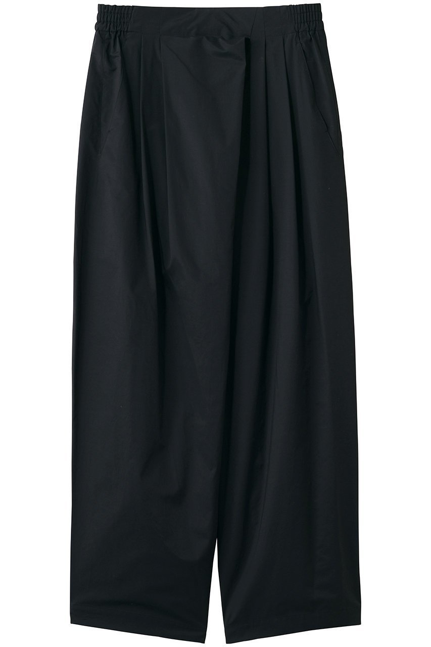 【プレインピープル/PLAIN PEOPLE】のタイプライターワイドパンツ インテリア・キッズ・メンズ・レディースファッション・服の通販 founy(ファニー) 　ファッション　Fashion　レディースファッション　Fashion for Women　パンツ　Pants & Trousers　イレギュラー　Irregular Design　タイプライター　Typewriter Fabric, Crisp Cotton　ドレープ　Drape, Draping Fabric　フロント　Front, Front Design　ワイド　Wide, Wide Fit　新作・新入荷　New Arrivals / New In　ブラック|ID: prp329100004909409 ipo3291000000036776208