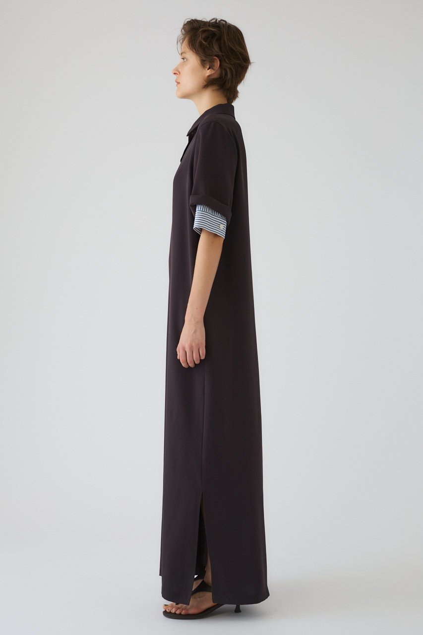 【リムアーク/RIM.ARK】のPolo design maxi OP/ワンピース 人気、トレンドファッション・服の通販 founy(ファニー) 　ファッション　Fashion　レディースファッション　Fashion for Women　ワンピース　Dresses　チュニック　Tunic Tops & Dresses　おすすめ　Recommended / Our Picks　ストライプ　Stripe, Striped Pattern　チュニック　Tunic, Long Top　ツイル　Twist, Twisted Detail　マキシ　Maxi, Full Length　ロング　Long, Long-Length　新作・新入荷　New Arrivals / New In　other-3|ID: prp329100004909426 ipo3291000000036776340