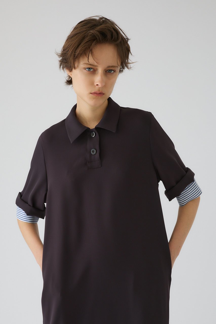 【リムアーク/RIM.ARK】のPolo design maxi OP/ワンピース 人気、トレンドファッション・服の通販 founy(ファニー) 　ファッション　Fashion　レディースファッション　Fashion for Women　ワンピース　Dresses　チュニック　Tunic Tops & Dresses　おすすめ　Recommended / Our Picks　ストライプ　Stripe, Striped Pattern　チュニック　Tunic, Long Top　ツイル　Twist, Twisted Detail　マキシ　Maxi, Full Length　ロング　Long, Long-Length　新作・新入荷　New Arrivals / New In　other-6|ID: prp329100004909426 ipo3291000000036776346