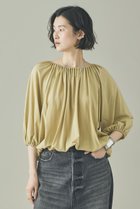 【カレンソロジー/Curensology】のソフトテンジクギャザープルオーバー 人気、トレンドファッション・服の通販 founy(ファニー) ファッション Fashion レディースファッション Fashion for Women トップス・カットソー Cut & Sew Tops シャツ・ブラウス・オフィスカジュアル Elegant Blouses & Button-Ups ロングTシャツ・Tシャツ Longline T-Shirts & Tees カジュアルプルオーバー・ニットトップス Pullovers & Knit Tops / Casual Pullovers カットソー・ベーシックTシャツ Cut-and-Sewn Tops / Stretch Tees & Basics なめらか Smooth, Silky Texture ギャザー Gathered, Ruffled シアー Sheer, See-Through スリーブ Sleeve, Long Sleeve / Short Sleeve ロング Long, Long-Length 夏 Summer 新作・新入荷 New Arrivals / New In thumbnail イエロー|ID: prp329100004909441 ipo3291000000036776448