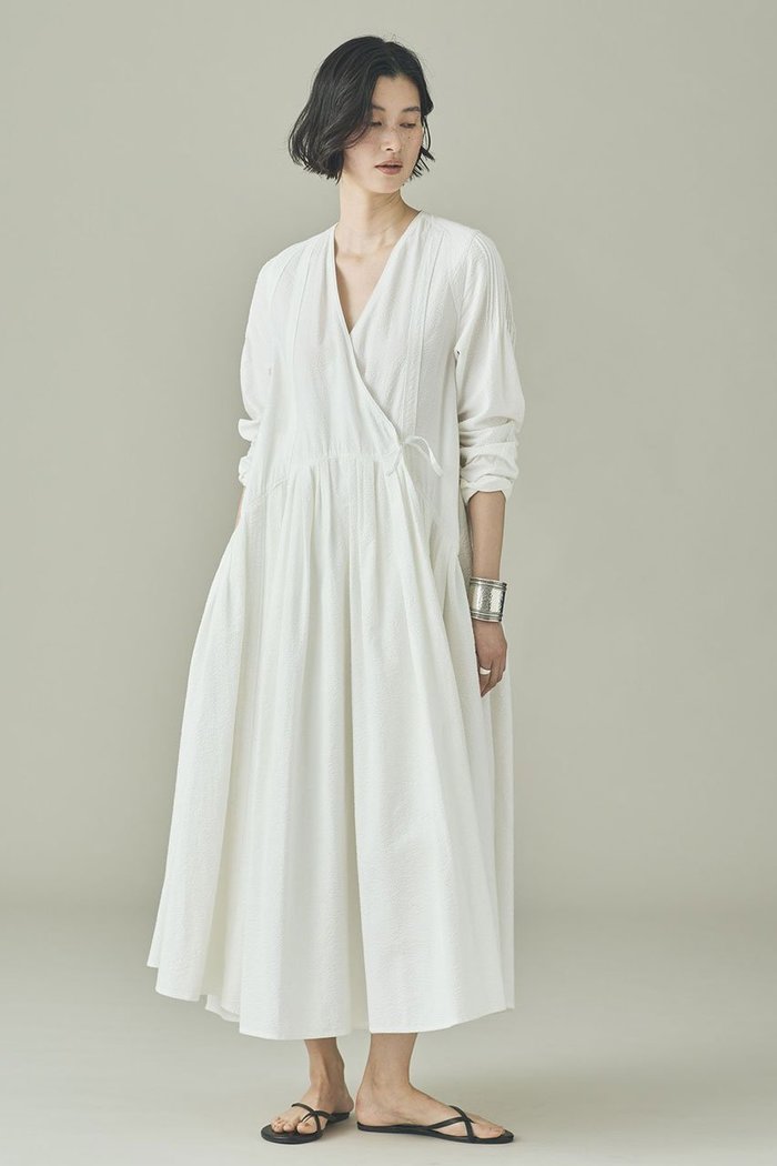 【カレンソロジー/Curensology】のサッカーカシュクールワンピース インテリア・キッズ・メンズ・レディースファッション・服の通販 founy(ファニー) https://founy.com/ ファッション Fashion レディースファッション Fashion for Women ワンピース Dresses チュニック Tunic Tops & Dresses おすすめ Recommended / Our Picks ガウン Gown, Robe サッカー Seersucker, Summer Fabric サンダル Sandals, Summer Shoes タンブラー Tumbler, Travel Mug チュニック Tunic, Long Top ビーチ Beach, Seaside ロング Long, Long-Length 夏 Summer 新作・新入荷 New Arrivals / New In |ID: prp329100004909460 ipo3291000000036776530