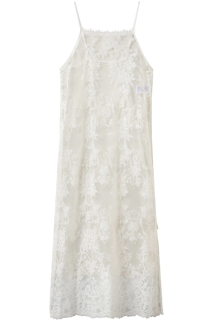 【ガリャルダガランテ/GALLARDAGALANTE】のシアーレースキャミワンピース 人気、トレンドファッション・服の通販 founy(ファニー) 　ファッション　Fashion　レディースファッション　Fashion for Women　ワンピース　Dresses　キャミソールワンピース　Camisole Dresses　チュニック　Tunic Tops & Dresses　エレガント 上品　Elegant　キャミワンピース　Cami Dress, Slip Dress　ストレート　Straight, Straight Cut　スリット　Slit, Slit Detail　チュニック　Tunic, Long Top　ノースリーブ　Sleeveless, No-Sleeve　フェミニン　Feminine, Girly　フラワー　Flower, Floral　ロング　Long, Long-Length　新作・新入荷　New Arrivals / New In　 other-1|ID: prp329100004909462 ipo3291000000036776538