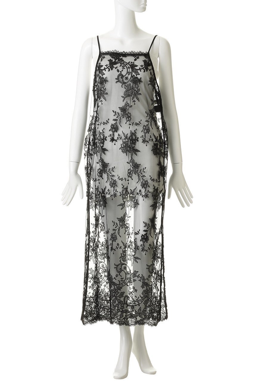 【ガリャルダガランテ/GALLARDAGALANTE】のシアーレースキャミワンピース 人気、トレンドファッション・服の通販 founy(ファニー) 　ファッション　Fashion　レディースファッション　Fashion for Women　ワンピース　Dresses　キャミソールワンピース　Camisole Dresses　チュニック　Tunic Tops & Dresses　エレガント 上品　Elegant　キャミワンピース　Cami Dress, Slip Dress　ストレート　Straight, Straight Cut　スリット　Slit, Slit Detail　チュニック　Tunic, Long Top　ノースリーブ　Sleeveless, No-Sleeve　フェミニン　Feminine, Girly　フラワー　Flower, Floral　ロング　Long, Long-Length　新作・新入荷　New Arrivals / New In　other-2|ID: prp329100004909462 ipo3291000000036776541