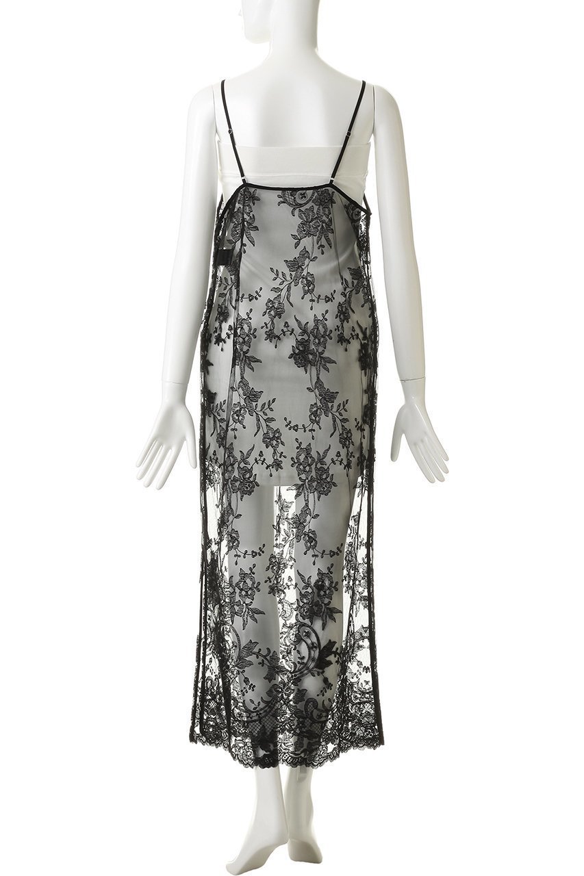 【ガリャルダガランテ/GALLARDAGALANTE】のシアーレースキャミワンピース 人気、トレンドファッション・服の通販 founy(ファニー) 　ファッション　Fashion　レディースファッション　Fashion for Women　ワンピース　Dresses　キャミソールワンピース　Camisole Dresses　チュニック　Tunic Tops & Dresses　エレガント 上品　Elegant　キャミワンピース　Cami Dress, Slip Dress　ストレート　Straight, Straight Cut　スリット　Slit, Slit Detail　チュニック　Tunic, Long Top　ノースリーブ　Sleeveless, No-Sleeve　フェミニン　Feminine, Girly　フラワー　Flower, Floral　ロング　Long, Long-Length　新作・新入荷　New Arrivals / New In　other-4|ID: prp329100004909462 ipo3291000000036776543
