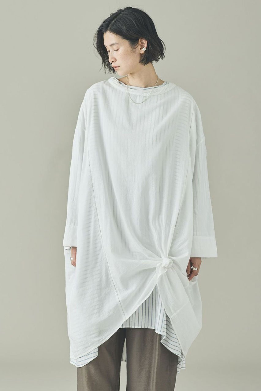 【カレンソロジー/Curensology】のカディフルイドブラウス インテリア・キッズ・メンズ・レディースファッション・服の通販 founy(ファニー) 　ファッション　Fashion　レディースファッション　Fashion for Women　トップス・カットソー　Cut & Sew Tops　シャツ・ブラウス・オフィスカジュアル　Elegant Blouses & Button-Ups　インド　Indian Textile　スリーブ　Sleeve, Long Sleeve / Short Sleeve　ドレープ　Drape, Draping Fabric　ロング　Long, Long-Length　おすすめ　Recommended / Our Picks　夏　Summer　新作・新入荷　New Arrivals / New In　ホワイト|ID: prp329100004909488 ipo3291000000036776748