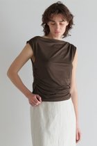 【マルティニーク/martinique】のシャーリングドレープノースリーブ ブラウン|ID: prp329100004909492 ipo3291000000036776789