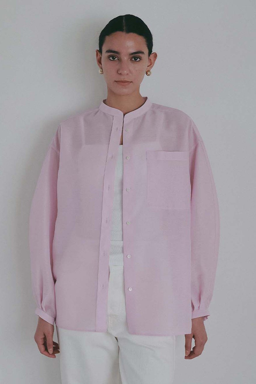 【ハー/HER.】のオーガンジーシャツ インテリア・キッズ・メンズ・レディースファッション・服の通販 founy(ファニー) 　ファッション　Fashion　レディースファッション　Fashion for Women　トップス・カットソー　Cut & Sew Tops　シャツ・ブラウス・オフィスカジュアル　Elegant Blouses & Button-Ups　おすすめ　Recommended / Our Picks　オーガンジー　Organza Fabric　サテン　Satin, Glossy Fabric　シンプル　Simple, Minimal　スリーブ　Sleeve, Long Sleeve / Short Sleeve　セットアップ　Set-Up, Coordinated Outfit　リラックス　Relax, Relaxed Fit　ロング　Long, Long-Length　夏　Summer　定番　Standard, Basic Item　新作・新入荷　New Arrivals / New In　ピンク|ID: prp329100004909495 ipo3291000000036776814