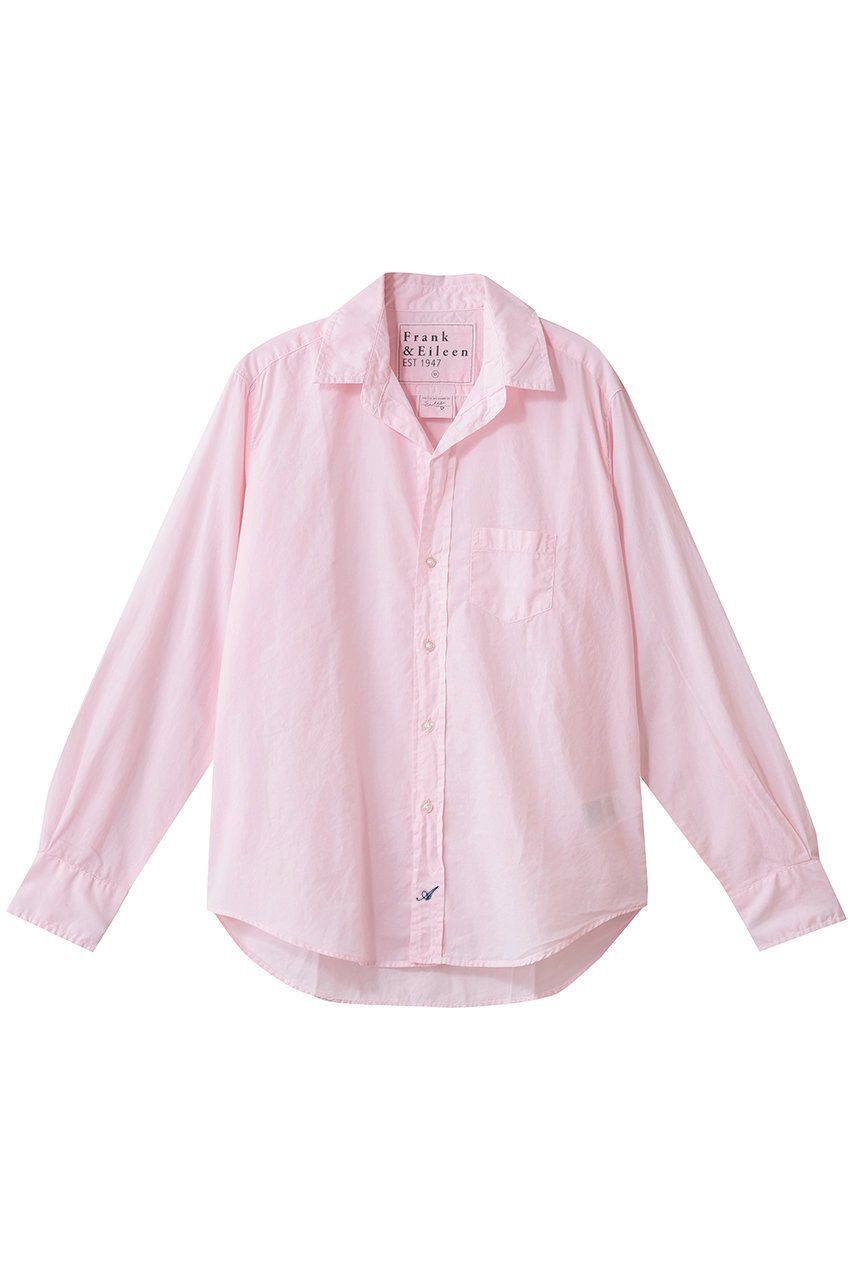 【フランク&アイリーン/Frank&Eileen】の【受注生産】【カスタム刺しゅう】EILEEN コアイタリアンライトポプリン シャツ インテリア・キッズ・メンズ・レディースファッション・服の通販 founy(ファニー) 　ファッション　Fashion　レディースファッション　Fashion for Women　トップス・カットソー　Cut & Sew Tops　シャツ・ブラウス・オフィスカジュアル　Elegant Blouses & Button-Ups　スリーブ　Sleeve, Long Sleeve / Short Sleeve　ベーシック　Basic, Essential　ロング　Long, Long-Length　ワンポイント　One Point, Statement Accent　人気　Popular, Best Seller　定番　Standard, Basic Item　新作・新入荷　New Arrivals / New In　ライトピンク|ID: prp329100004909497 ipo3291000000036776832