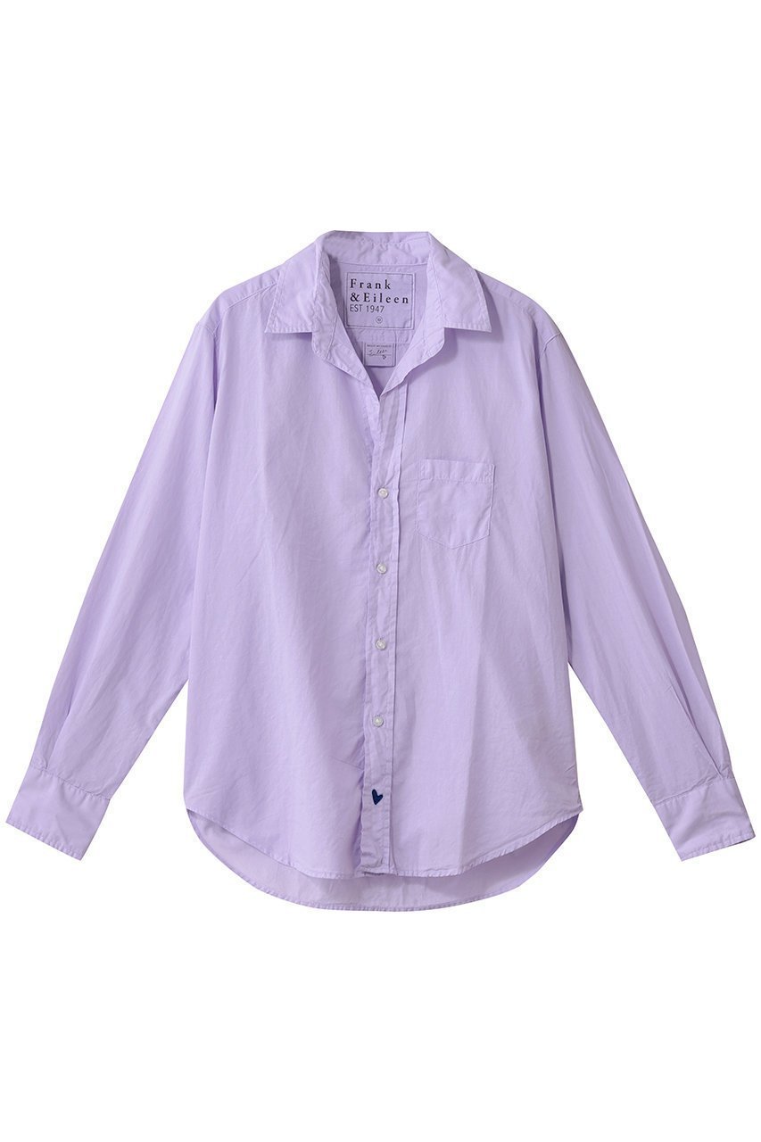 【フランク&アイリーン/Frank&Eileen】の【受注生産】【カスタム刺しゅう】EILEEN コアイタリアンライトポプリン シャツ インテリア・キッズ・メンズ・レディースファッション・服の通販 founy(ファニー) 　ファッション　Fashion　レディースファッション　Fashion for Women　トップス・カットソー　Cut & Sew Tops　シャツ・ブラウス・オフィスカジュアル　Elegant Blouses & Button-Ups　スリーブ　Sleeve, Long Sleeve / Short Sleeve　ベーシック　Basic, Essential　ロング　Long, Long-Length　ワンポイント　One Point, Statement Accent　人気　Popular, Best Seller　定番　Standard, Basic Item　新作・新入荷　New Arrivals / New In　ライトパープル|ID: prp329100004909497 ipo3291000000036776833