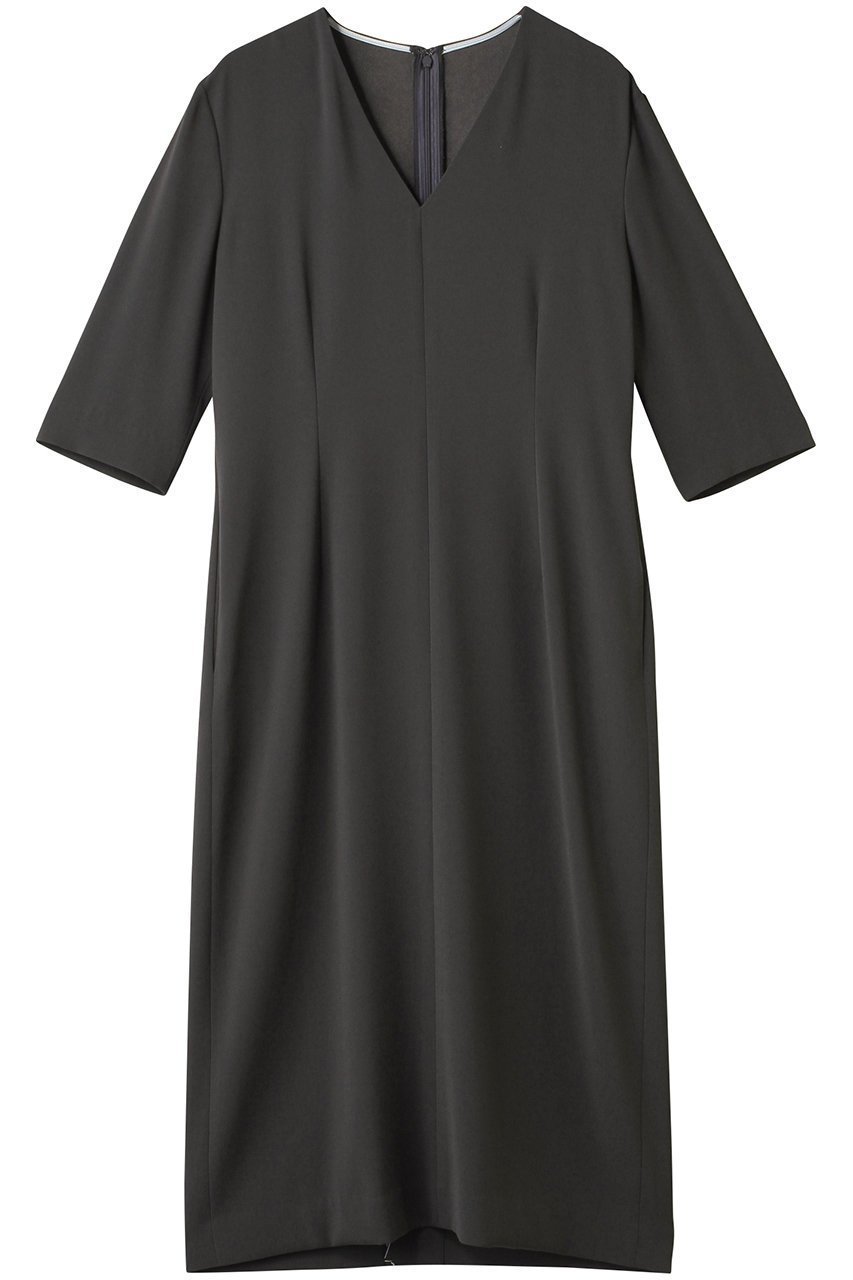 【ベイジ,/BEIGE,】のCINDY(シンディ)/Vネックハーフスリーブワンピース 人気、トレンドファッション・服の通販 founy(ファニー) 　ファッション　Fashion　レディースファッション　Fashion for Women　ワンピース　Dresses　チュニック　Tunic Tops & Dresses　オケージョン　Occasion Wear　シェイプ　Shape, Slim Fit　ジャケット　Jacket, Outerwear　セレモニー　Ceremony　チュニック　Tunic, Long Top　ロング　Long, Long-Length　 other-1|ID: prp329100004909520 ipo3291000000036777225