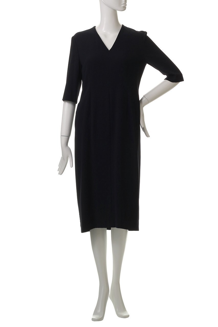 【ベイジ,/BEIGE,】のCINDY(シンディ)/Vネックハーフスリーブワンピース 人気、トレンドファッション・服の通販 founy(ファニー) 　ファッション　Fashion　レディースファッション　Fashion for Women　ワンピース　Dresses　チュニック　Tunic Tops & Dresses　オケージョン　Occasion Wear　シェイプ　Shape, Slim Fit　ジャケット　Jacket, Outerwear　セレモニー　Ceremony　チュニック　Tunic, Long Top　ロング　Long, Long-Length　other-2|ID: prp329100004909520 ipo3291000000036777230