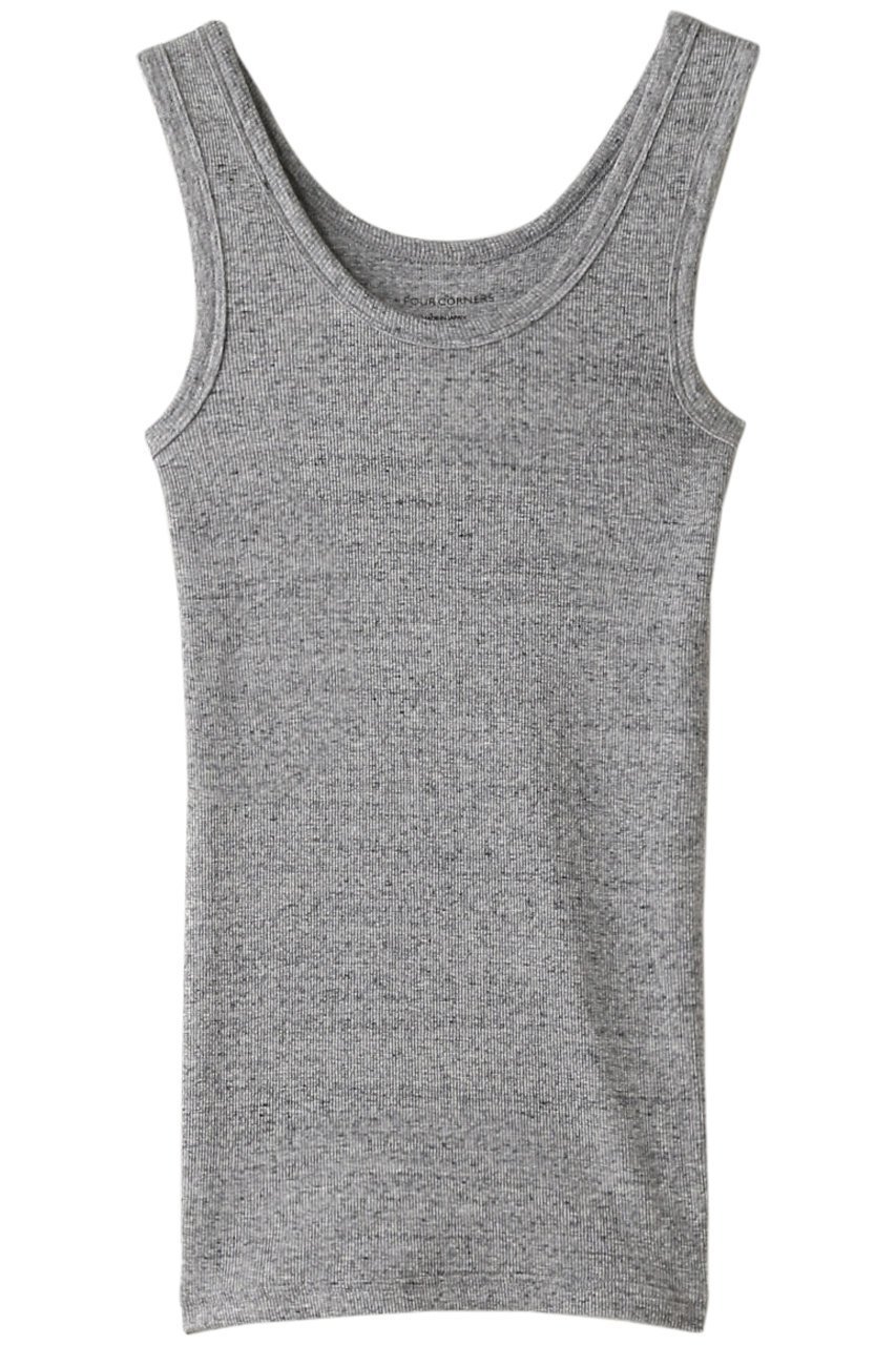 【フォーコーナーズ/+FOUR CORNERS】のテレコタンクトップ インテリア・キッズ・メンズ・レディースファッション・服の通販 founy(ファニー) 　ファッション　Fashion　レディースファッション　Fashion for Women　トップス・カットソー　Cut & Sew Tops　キャミソール&ノースリーブ　Camisoles & Sleeveless Tops　シャツ・ブラウス・オフィスカジュアル　Elegant Blouses & Button-Ups　ロングTシャツ・Tシャツ　Longline T-Shirts & Tees　カットソー・ベーシックTシャツ　Cut-and-Sewn Tops / Stretch Tees & Basics　おすすめ　Recommended / Our Picks　アクセサリー　Fashion Accessories　インナー　Innerwear　キャミソール　Camisole, Spaghetti Strap Top　シンプル　Simple, Minimal　スリム　Slim, Slim Fit　タンク　Tank Top, Sleeveless Top　テレコ　Ribbed, Rib Stitch　フィット　Fit, Slim Fit　ベーシック　Basic, Essential　粗挽きグレー|ID: prp329100004909530 ipo3291000000036777387