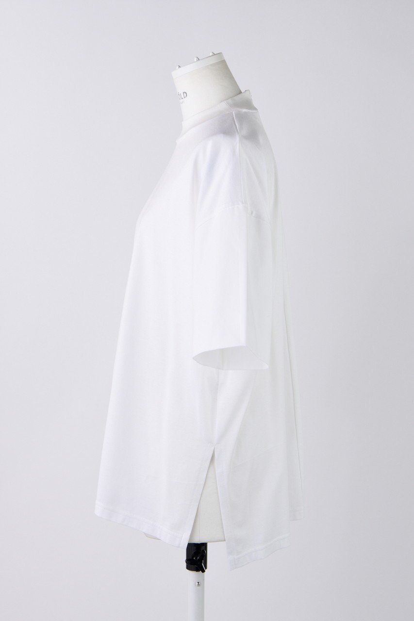 【エンフォルド/ENFOLD】のライトシルケット天竺 ハイネックシャツスリーブ Tシャツ 人気、トレンドファッション・服の通販 founy(ファニー) 　ファッション　Fashion　レディースファッション　Fashion for Women　トップス・カットソー　Cut & Sew Tops　シャツ・ブラウス・オフィスカジュアル　Elegant Blouses & Button-Ups　ロングTシャツ・Tシャツ　Longline T-Shirts & Tees　カットソー・ベーシックTシャツ　Cut-and-Sewn Tops / Stretch Tees & Basics　エレガント 上品　Elegant　ショート　Short, Short Length　シルケット　Silket, Silky Cotton　シンプル　Simple, Minimal　スリーブ　Sleeve, Long Sleeve / Short Sleeve　ハイネック　High Neck, Mock Neck　ルーズ　Loose, Oversized　other-2|ID: prp329100004909548 ipo3291000000036777553