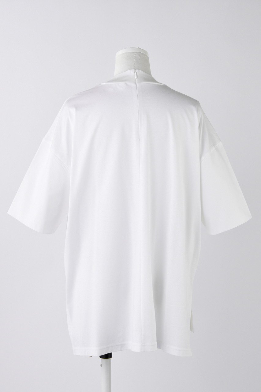 【エンフォルド/ENFOLD】のライトシルケット天竺 ハイネックシャツスリーブ Tシャツ 人気、トレンドファッション・服の通販 founy(ファニー) 　ファッション　Fashion　レディースファッション　Fashion for Women　トップス・カットソー　Cut & Sew Tops　シャツ・ブラウス・オフィスカジュアル　Elegant Blouses & Button-Ups　ロングTシャツ・Tシャツ　Longline T-Shirts & Tees　カットソー・ベーシックTシャツ　Cut-and-Sewn Tops / Stretch Tees & Basics　エレガント 上品　Elegant　ショート　Short, Short Length　シルケット　Silket, Silky Cotton　シンプル　Simple, Minimal　スリーブ　Sleeve, Long Sleeve / Short Sleeve　ハイネック　High Neck, Mock Neck　ルーズ　Loose, Oversized　other-3|ID: prp329100004909548 ipo3291000000036777554