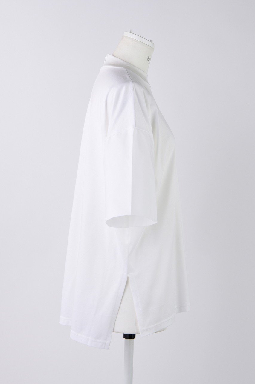 【エンフォルド/ENFOLD】のライトシルケット天竺 ハイネックシャツスリーブ Tシャツ 人気、トレンドファッション・服の通販 founy(ファニー) 　ファッション　Fashion　レディースファッション　Fashion for Women　トップス・カットソー　Cut & Sew Tops　シャツ・ブラウス・オフィスカジュアル　Elegant Blouses & Button-Ups　ロングTシャツ・Tシャツ　Longline T-Shirts & Tees　カットソー・ベーシックTシャツ　Cut-and-Sewn Tops / Stretch Tees & Basics　エレガント 上品　Elegant　ショート　Short, Short Length　シルケット　Silket, Silky Cotton　シンプル　Simple, Minimal　スリーブ　Sleeve, Long Sleeve / Short Sleeve　ハイネック　High Neck, Mock Neck　ルーズ　Loose, Oversized　other-4|ID: prp329100004909548 ipo3291000000036777555