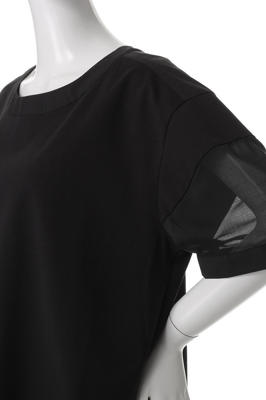 【ピアッカセッテ/ph7+】のドッキングビッグプルオーバー 人気、トレンドファッション・服の通販 founy(ファニー) 　ファッション　Fashion　レディースファッション　Fashion for Women　トップス・カットソー　Cut & Sew Tops　シャツ・ブラウス・オフィスカジュアル　Elegant Blouses & Button-Ups　ロングTシャツ・Tシャツ　Longline T-Shirts & Tees　カジュアルプルオーバー・ニットトップス　Pullovers & Knit Tops / Casual Pullovers　カットソー・ベーシックTシャツ　Cut-and-Sewn Tops / Stretch Tees & Basics　シアー　Sheer, See-Through　ショート　Short, Short Length　スリーブ　Sleeve, Long Sleeve / Short Sleeve　ドッキング　Docking, Mixed Material　ハーフ　Half, Half-Length　ボックス　Boxy, Box Shape　エレガント 上品　Elegant　定番　Standard, Basic Item　other-5|ID: prp329100004909558 ipo3291000000036813865