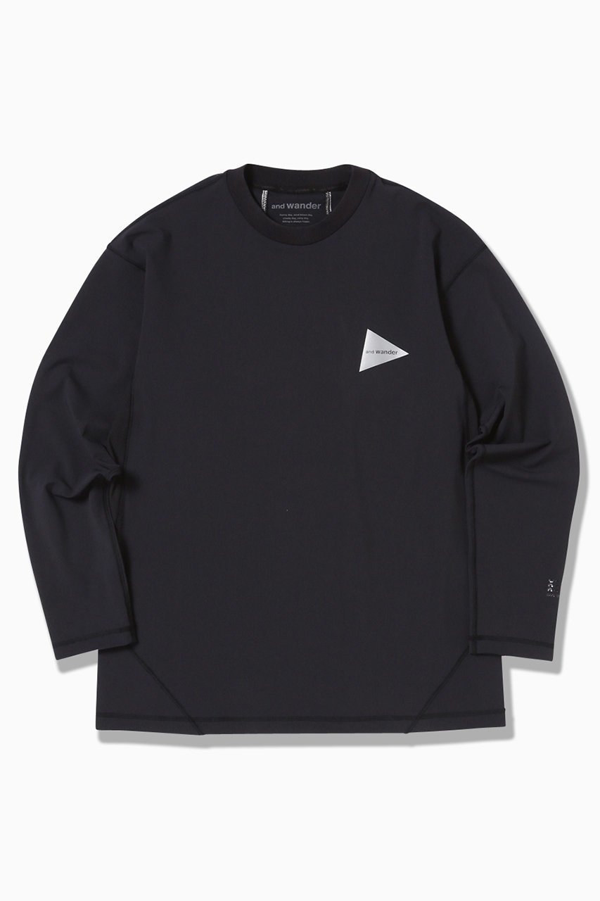 【アンドワンダー/and wander / MEN】の【MEN】34 rash guard インテリア・キッズ・メンズ・レディースファッション・服の通販 founy(ファニー) 　ファッション　Fashion　メンズファッション　Fashion for Men　トップス・カットソー　Cut & Sew Tops　シンプル　Simple, Minimal　スポーツ　Sports, Activewear　トライアングル　Triangle, Triangular Shape　ブラック|ID: prp329100004909588 ipo3291000000036778006