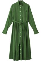 【オブリオ/AUBRIOT】のビスコースシルクネップ シャツドレス 人気、トレンドファッション・服の通販 founy(ファニー) ファッション Fashion レディースファッション Fashion for Women ワンピース Dresses フォーマル・パーティードレス・結婚式用ドレス Elegant & Casual Dresses チュニック Tunic Tops & Dresses クラシック Classic, Timeless Style シルク Silk, 100% Silk チュニック Tunic, Long Top ドレス Dress, One-Piece ネップ Nepp, Slub Yarn フレア Flare, Flared ロング Long, Long-Length エレガント 上品 Elegant thumbnail モスグリーン|ID: prp329100004909625 ipo3291000000036778407