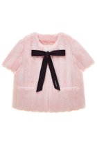 【レモンプレット/Lemonplet】のFAUX FUR HALF SLEEVED JACKET 人気、トレンドファッション・服の通販 founy(ファニー) ファッション Fashion レディースファッション Fashion for Women アウター Coat / Outerwear Collection レディースジャケット・軽アウター Jackets ショート Short, Short Length シンプル Simple, Minimal ジャケット Jacket, Outerwear スカーフ Scarf, Neckwear フェイクファー Faux Fur, Imitation Fur ポケット Pocket, Pocket Detail リボン Ribbon, Bow ループ Loop, Loop Knit thumbnail PINK|ID: prp329100004909639 ipo3291000000036778603